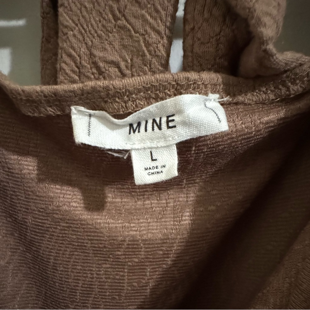 Mine Brown Square Neck Dress - image 3